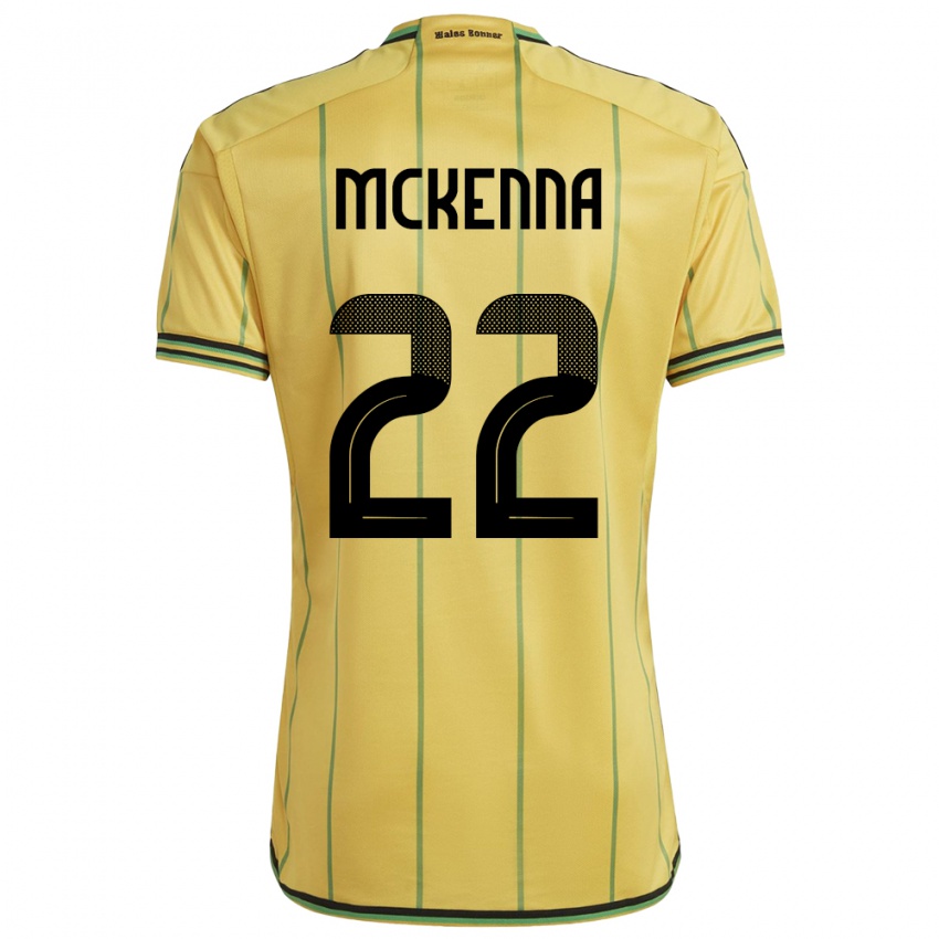 Homem Camisola Jamaica Kayla Mckenna #22 Amarelo Principal 24-26 Camisa