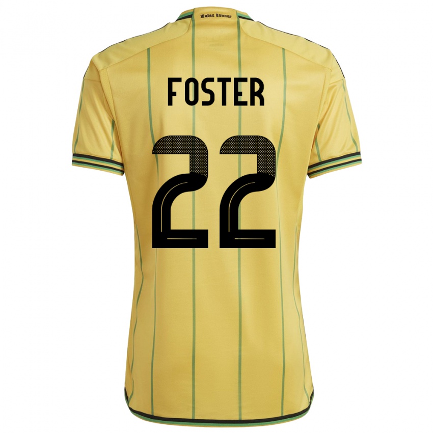 Homem Camisola Jamaica Shanise Foster #22 Amarelo Principal 24-26 Camisa