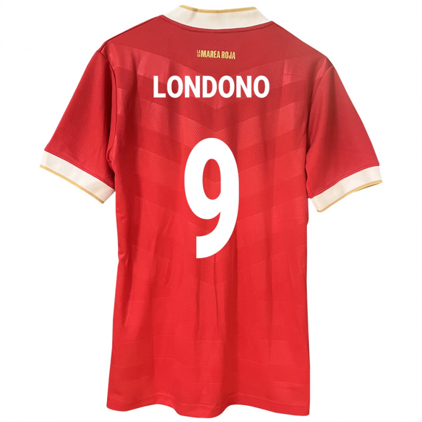 Homem Camisola Panamá Azarias Londoño #9 Vermelho Principal 24-26 Camisa