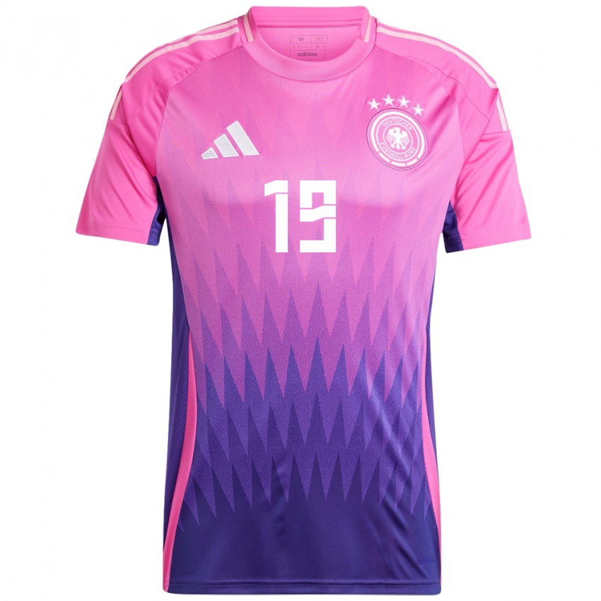 Homem Camisola Alemanha Leroy Sane #19 Rosa Roxo Alternativa 24-26 Camisa