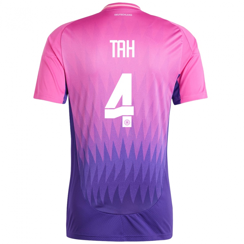 Homem Camisola Alemanha Jonathan Tah #4 Rosa Roxo Alternativa 24-26 Camisa