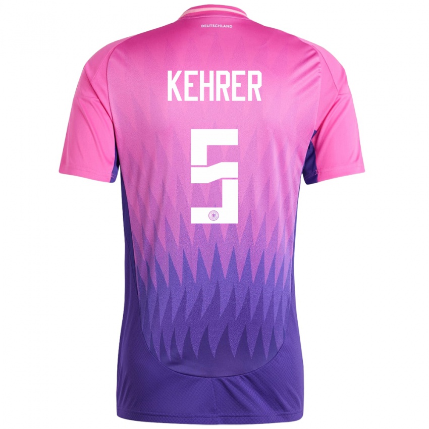 Homem Camisola Alemanha Thilo Kehrer #5 Rosa Roxo Alternativa 24-26 Camisa