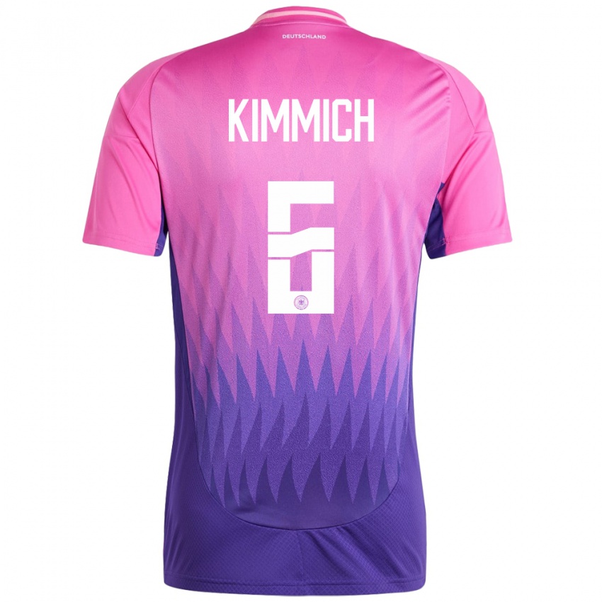 Homem Camisola Alemanha Joshua Kimmich #6 Rosa Roxo Alternativa 24-26 Camisa