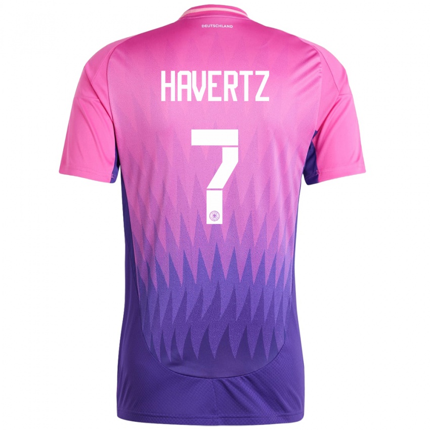 Homem Camisola Alemanha Kai Havertz #7 Rosa Roxo Alternativa 24-26 Camisa