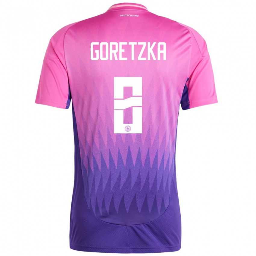 Homem Camisola Alemanha Leon Goretzka #8 Rosa Roxo Alternativa 24-26 Camisa