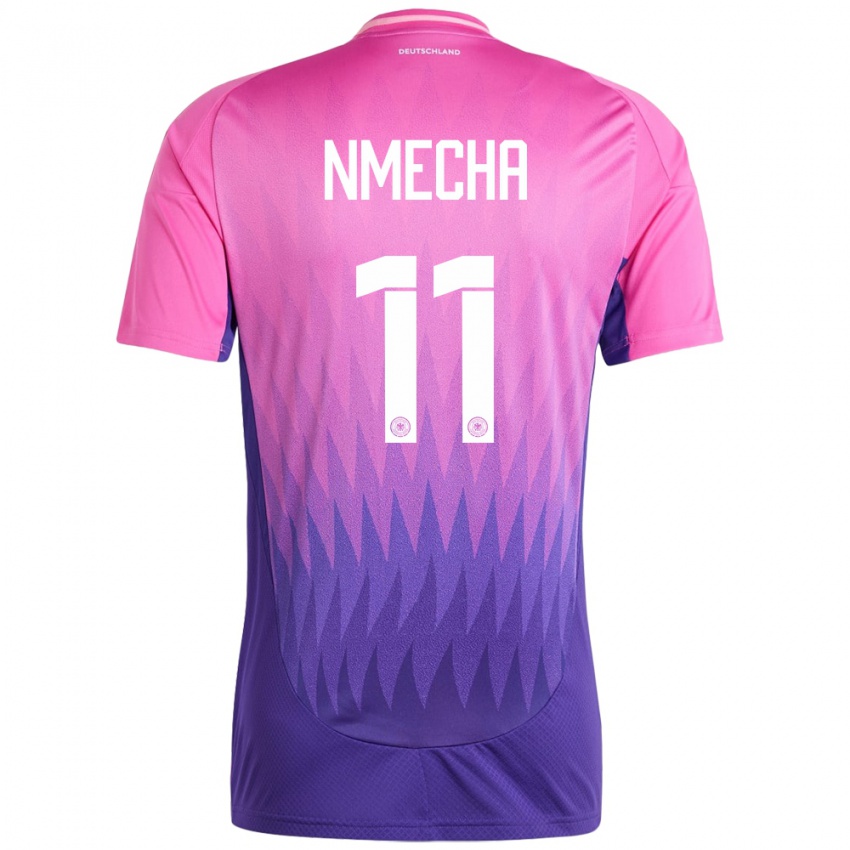 Homem Camisola Alemanha Lukas Nmecha #11 Rosa Roxo Alternativa 24-26 Camisa