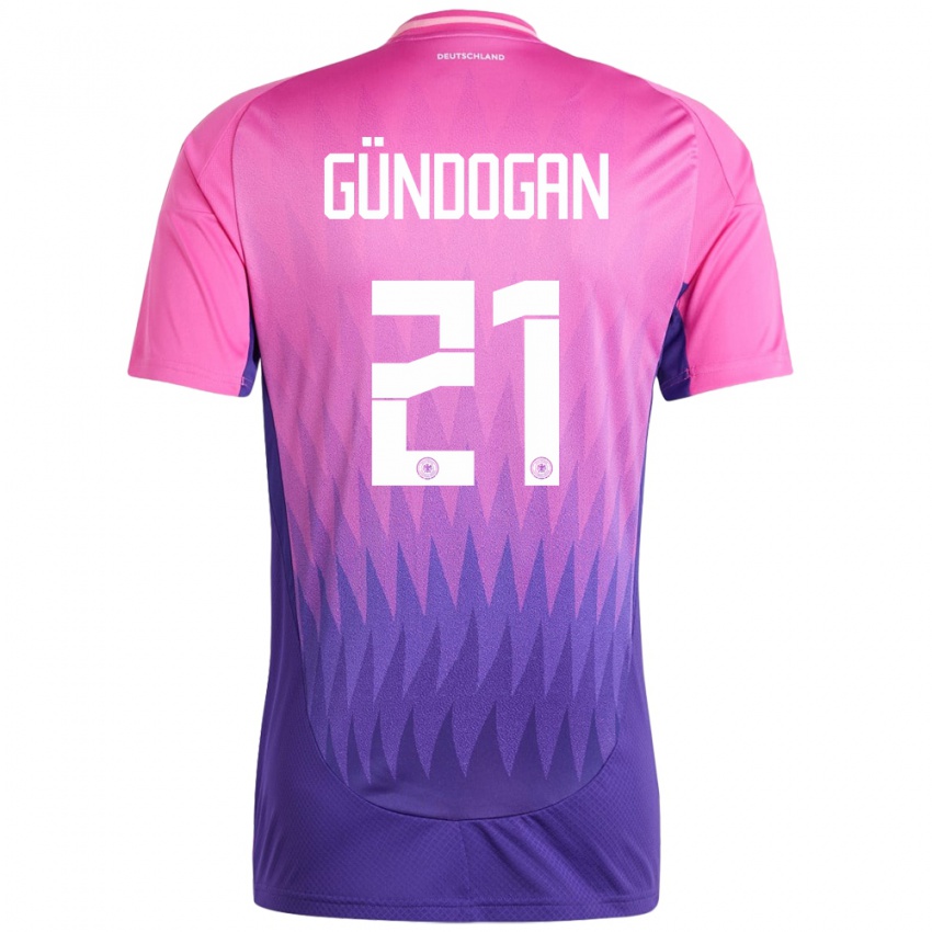 Homem Camisola Alemanha Ilkay Gundogan #21 Rosa Roxo Alternativa 24-26 Camisa