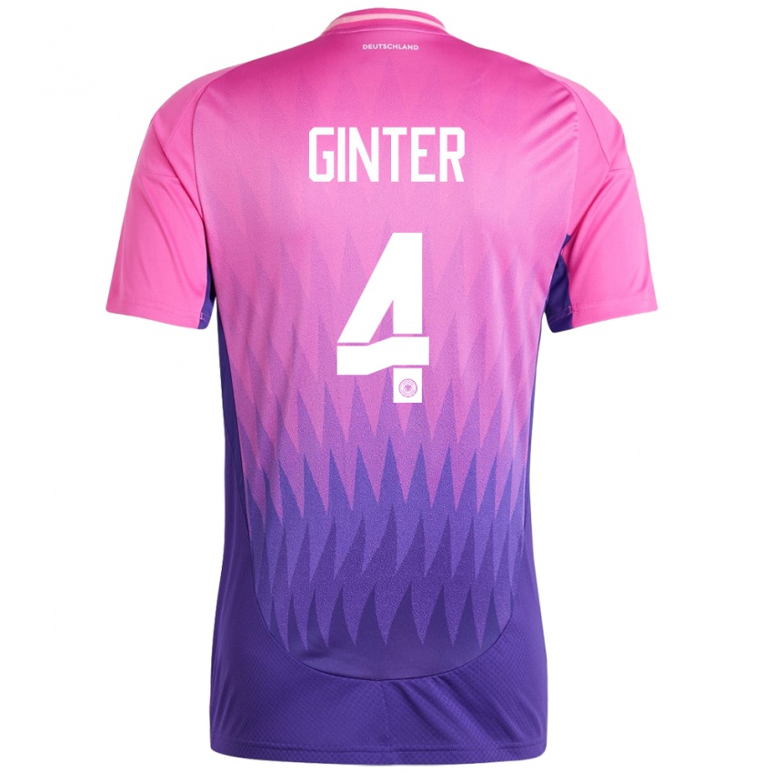 Homem Camisola Alemanha Matthias Ginter #4 Rosa Roxo Alternativa 24-26 Camisa