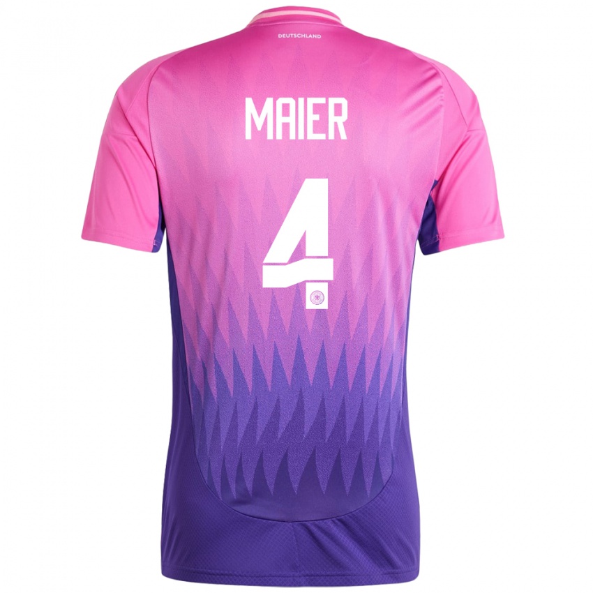 Homem Camisola Alemanha Leonie Maier #4 Rosa Roxo Alternativa 24-26 Camisa