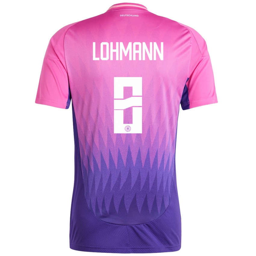 Homem Camisola Alemanha Sydney Lohmann #8 Rosa Roxo Alternativa 24-26 Camisa