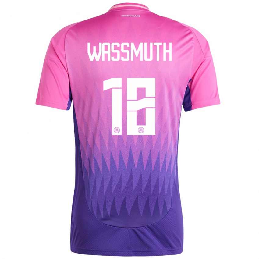 Homem Camisola Alemanha Tabea Wabmuth #18 Rosa Roxo Alternativa 24-26 Camisa