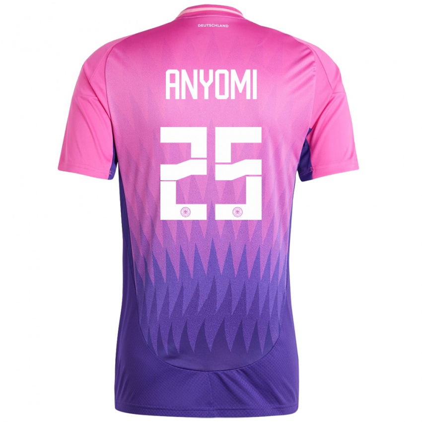 Homem Camisola Alemanha Nicole Anyomi #25 Rosa Roxo Alternativa 24-26 Camisa