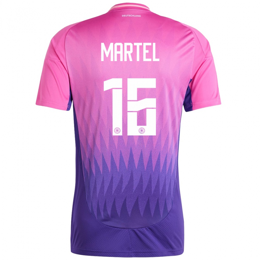 Homem Camisola Alemanha Eric Martel #16 Rosa Roxo Alternativa 24-26 Camisa