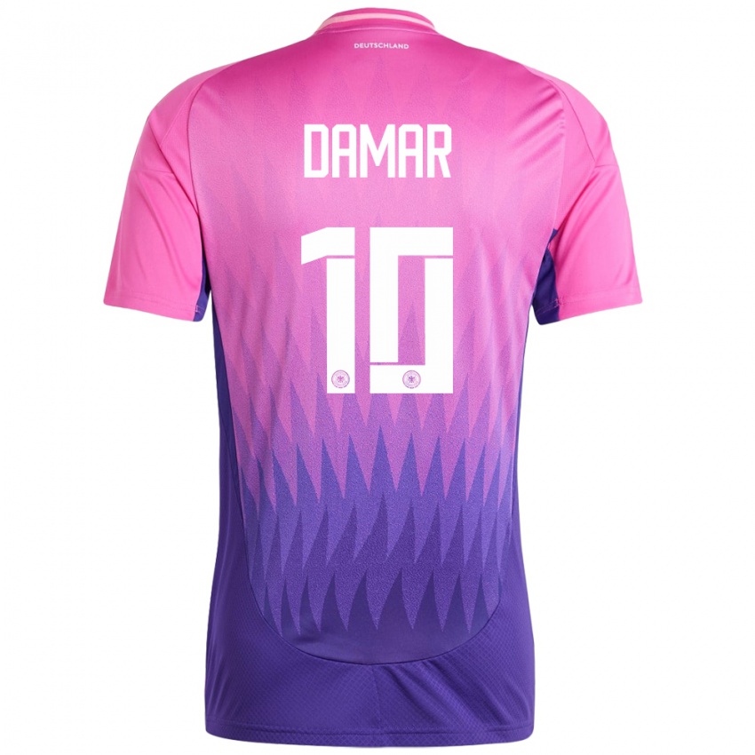 Homem Camisola Alemanha Muhammed Damar #10 Rosa Roxo Alternativa 24-26 Camisa