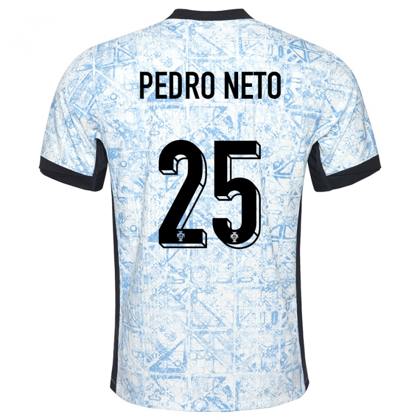 Homem Camisola Portugal Pedro Neto #25 Azul Creme Alternativa 24-26 Camisa