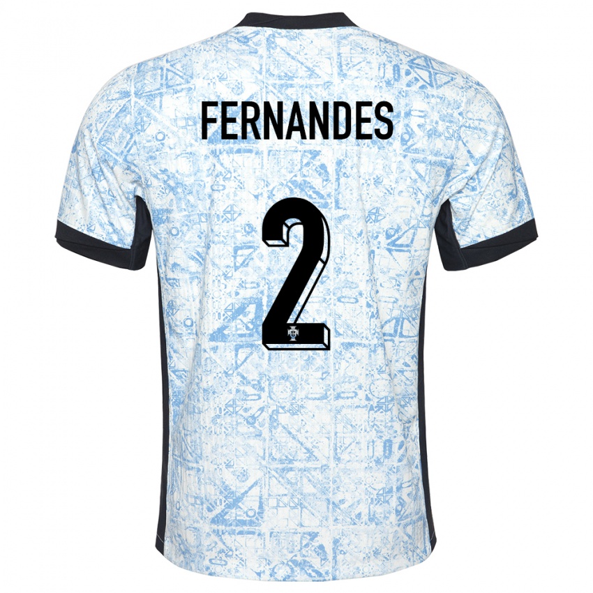 Homem Camisola Portugal Martim Fernandes #2 Azul Creme Alternativa 24-26 Camisa