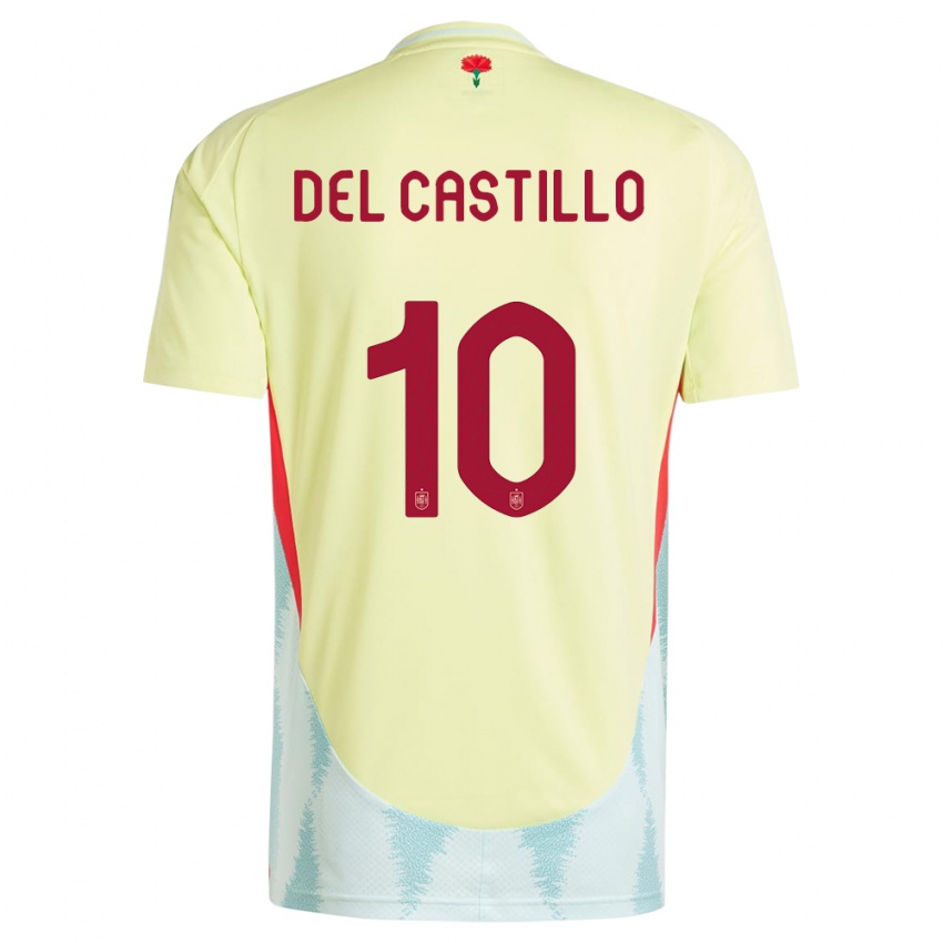 Homem Camisola Espanha Athenea Del Castillo #10 Amarelo Alternativa 24-26 Camisa