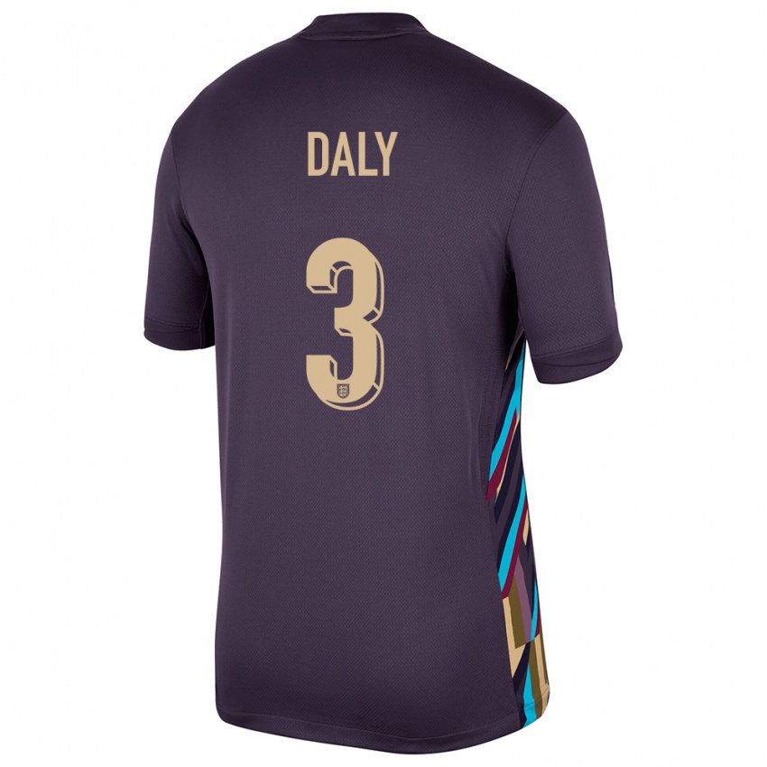 Homem Camisola Inglaterra Rachel Daly #3 Passa Escura Alternativa 24-26 Camisa