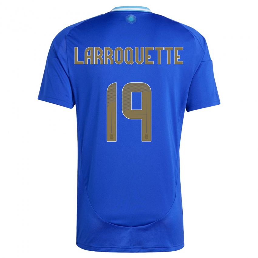 Homem Camisola Argentina Mariana Larroquette #19 Azul Alternativa 24-26 Camisa