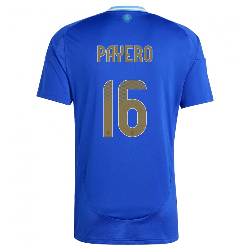 Homem Camisola Argentina Martin Payero #16 Azul Alternativa 24-26 Camisa