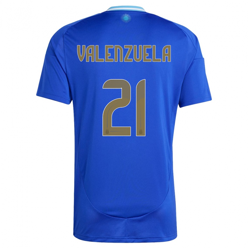 Homem Camisola Argentina Fernando Valenzuela #21 Azul Alternativa 24-26 Camisa