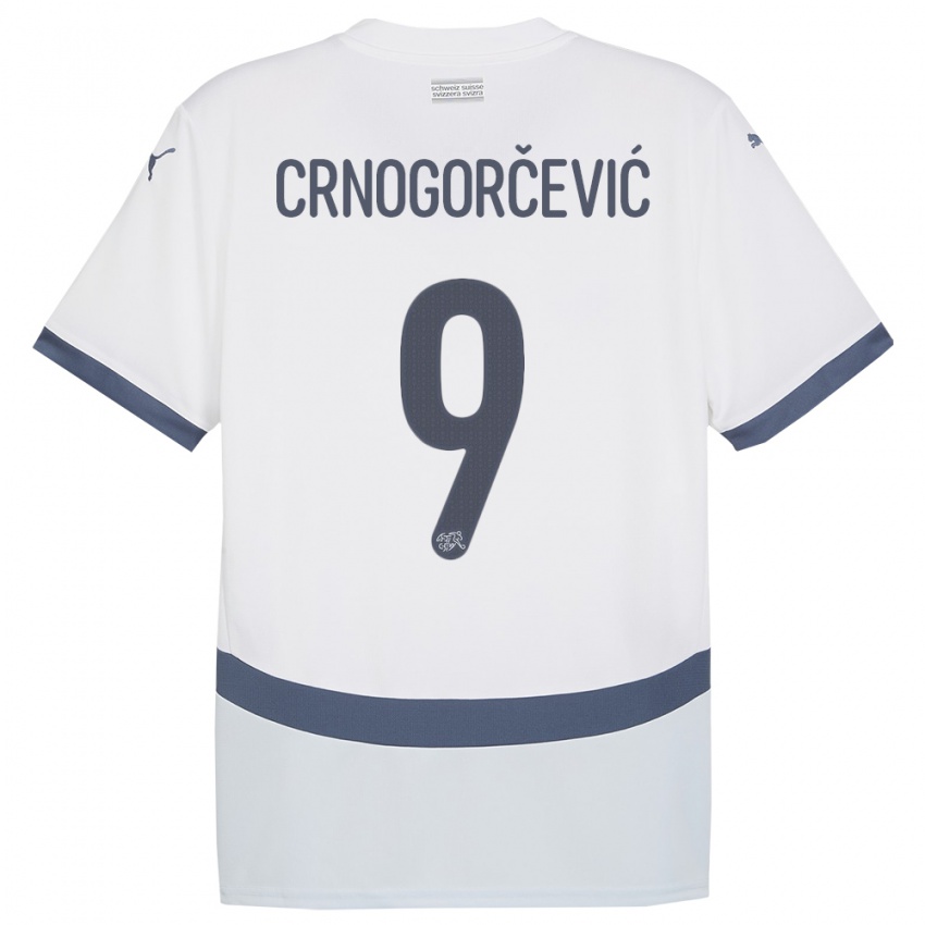 Homem Camisola Suiça Ana Maria Crnogorcevic #9 Branco Alternativa 24-26 Camisa