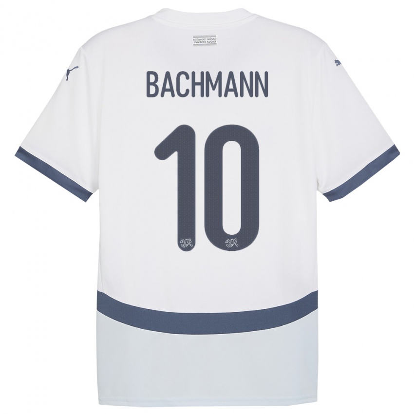 Homem Camisola Suiça Ramona Bachmann #10 Branco Alternativa 24-26 Camisa