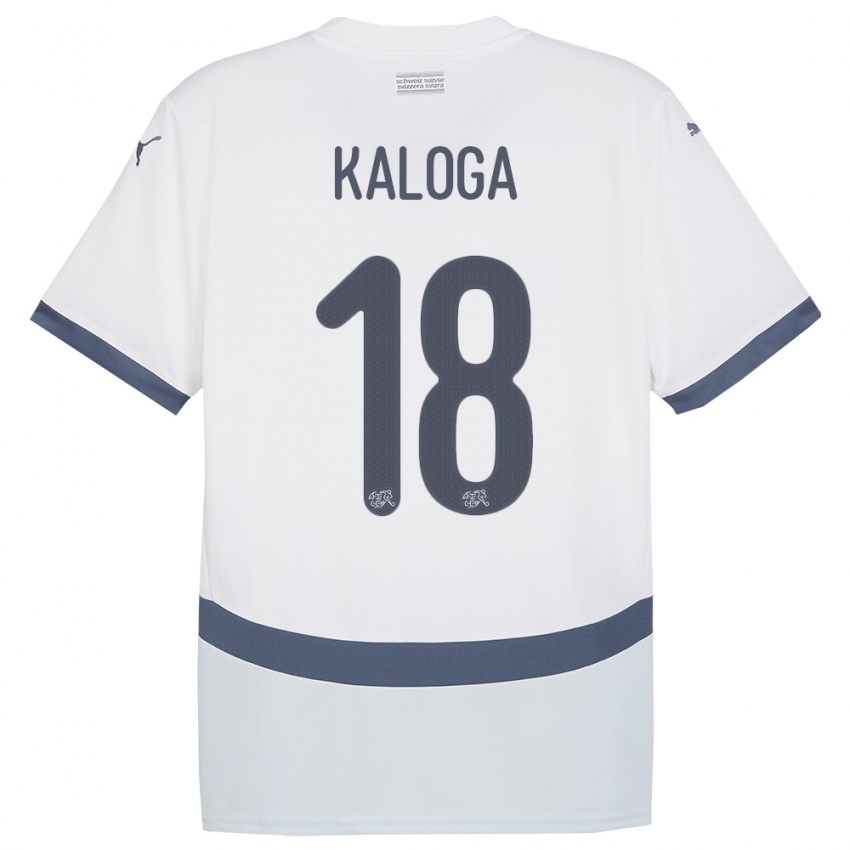 Homem Camisola Suiça Issa Kaloga #18 Branco Alternativa 24-26 Camisa