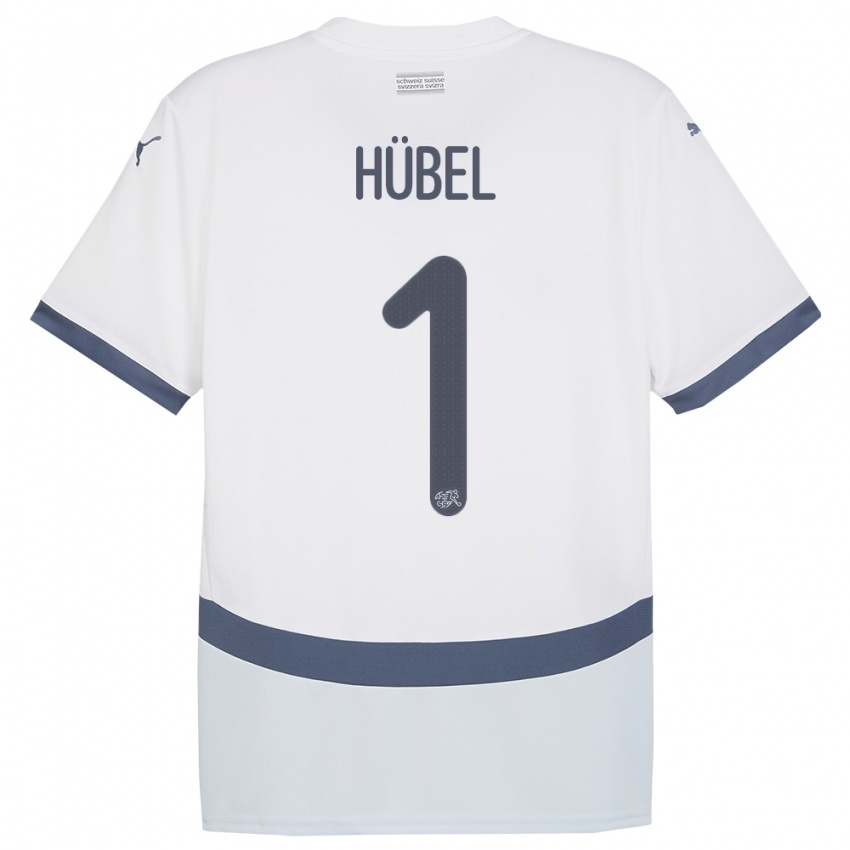 Homem Camisola Suiça Marvin Hubel #1 Branco Alternativa 24-26 Camisa