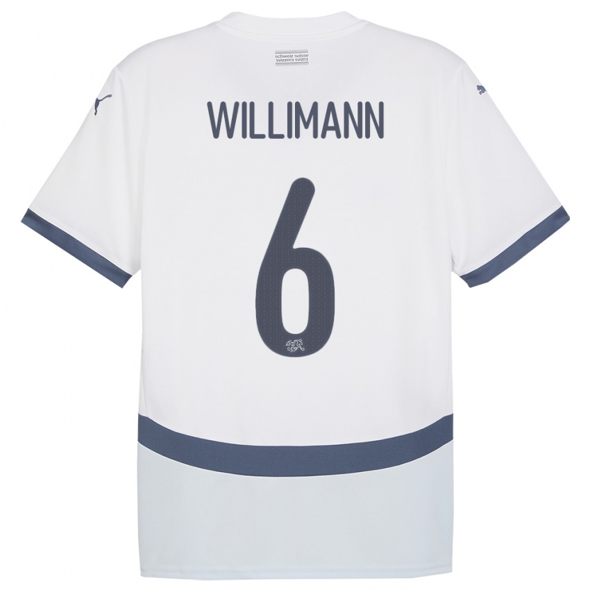 Homem Camisola Suiça Mauricio Willimann #6 Branco Alternativa 24-26 Camisa
