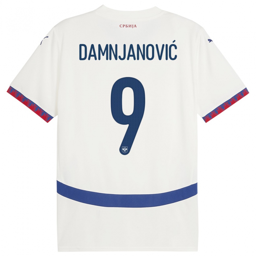 Homem Camisola Sérvia Jovana Damnjanovic #9 Branco Alternativa 24-26 Camisa