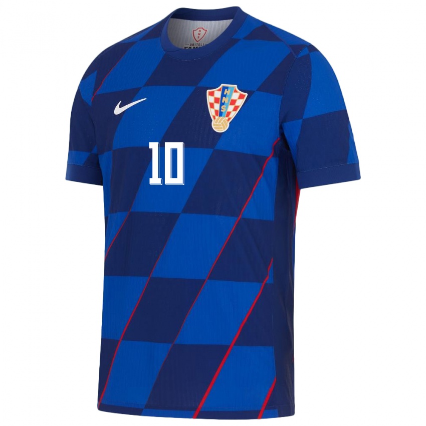 Homem Camisola Croácia Gabriel Vidovic #10 Azul Alternativa 24-26 Camisa