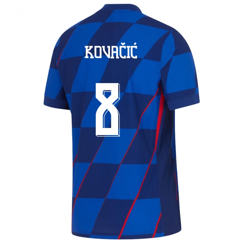 Homem Camisola Croácia Mateo Kovacic #8 Azul Alternativa 24-26 Camisa