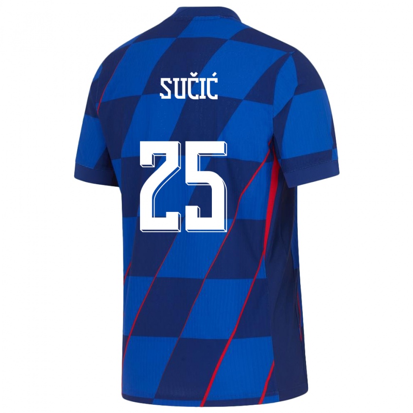 Homem Camisola Croácia Luka Sucic #25 Azul Alternativa 24-26 Camisa