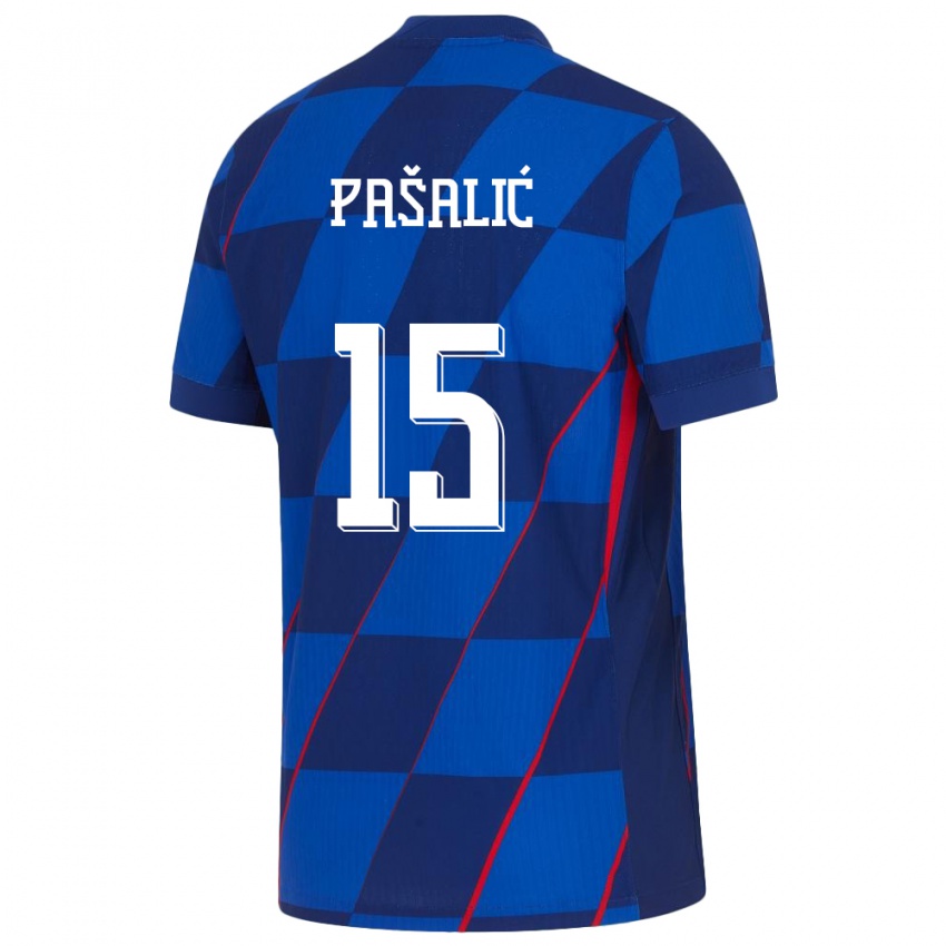 Homem Camisola Croácia Mario Pasalic #15 Azul Alternativa 24-26 Camisa