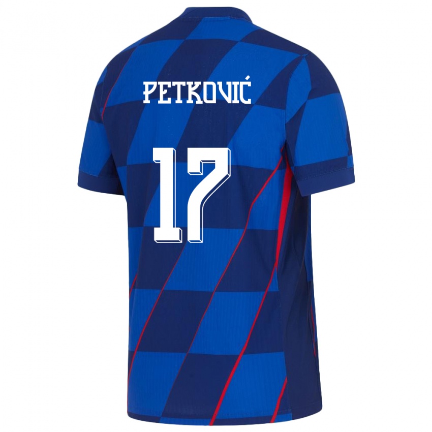 Homem Camisola Croácia Bruno Petkovic #17 Azul Alternativa 24-26 Camisa