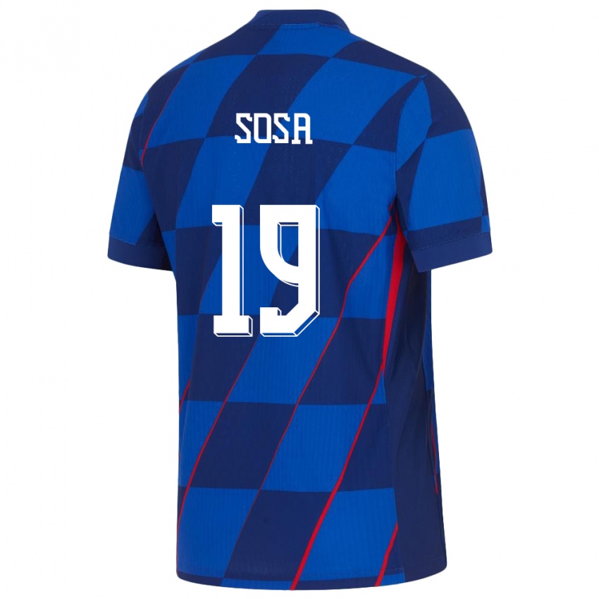 Homem Camisola Croácia Borna Sosa #19 Azul Alternativa 24-26 Camisa