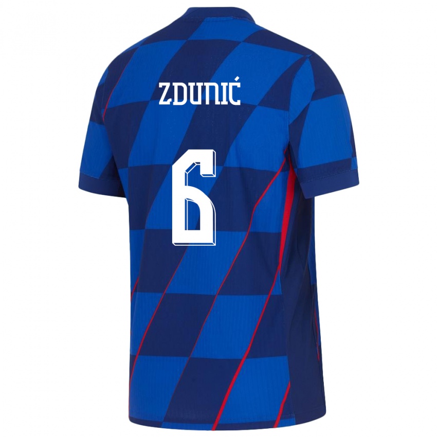 Homem Camisola Croácia Lea Zdunic #6 Azul Alternativa 24-26 Camisa