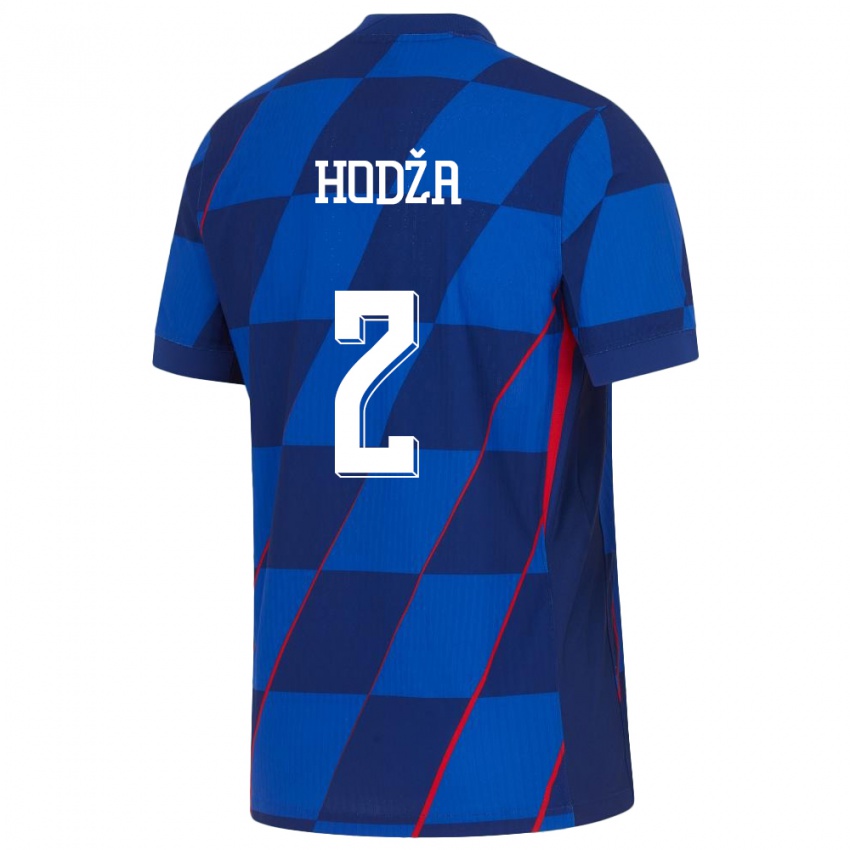 Homem Camisola Croácia Veldin Hodza #2 Azul Alternativa 24-26 Camisa