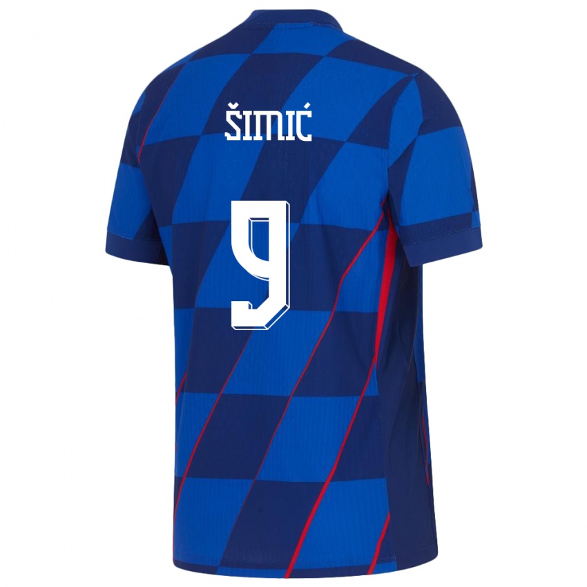 Homem Camisola Croácia Roko Simic #9 Azul Alternativa 24-26 Camisa