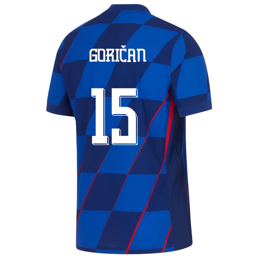 Homem Camisola Croácia Silvio Gorican #15 Azul Alternativa 24-26 Camisa