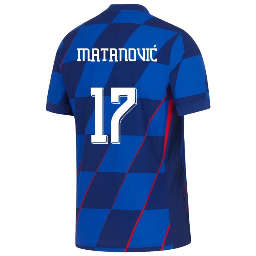 Homem Camisola Croácia Igor Matanovic #17 Azul Alternativa 24-26 Camisa