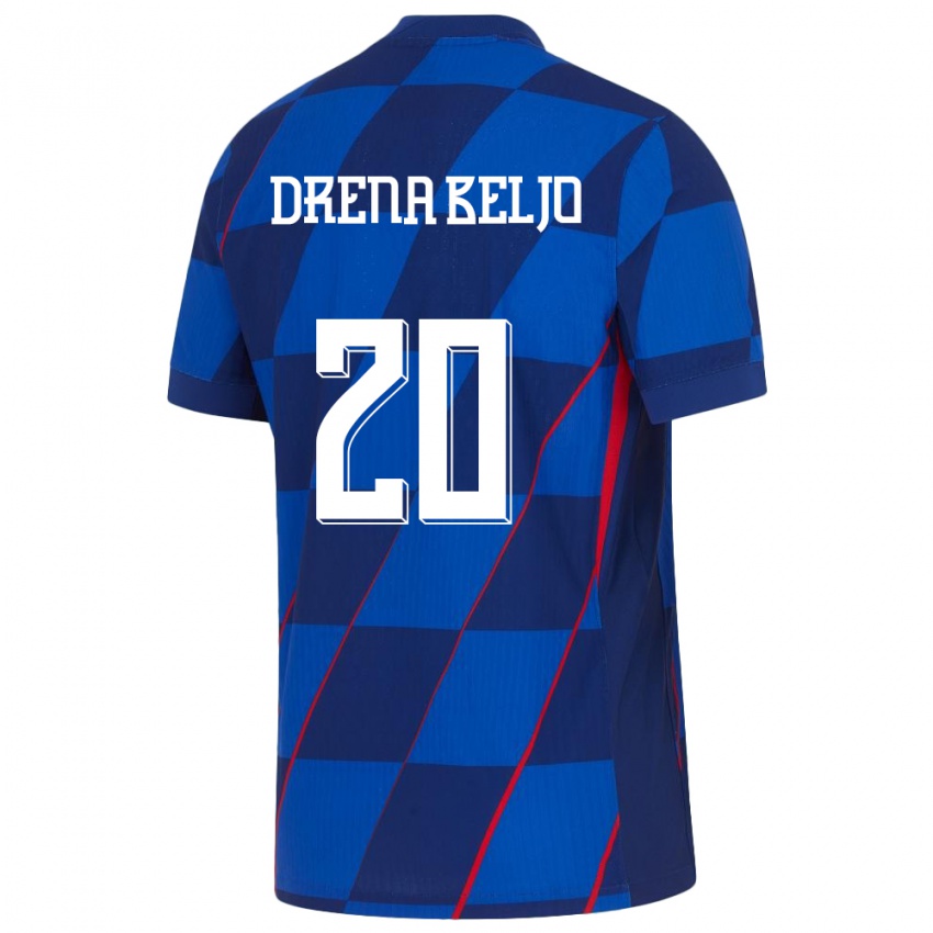 Homem Camisola Croácia Dion Drena Beljo #20 Azul Alternativa 24-26 Camisa