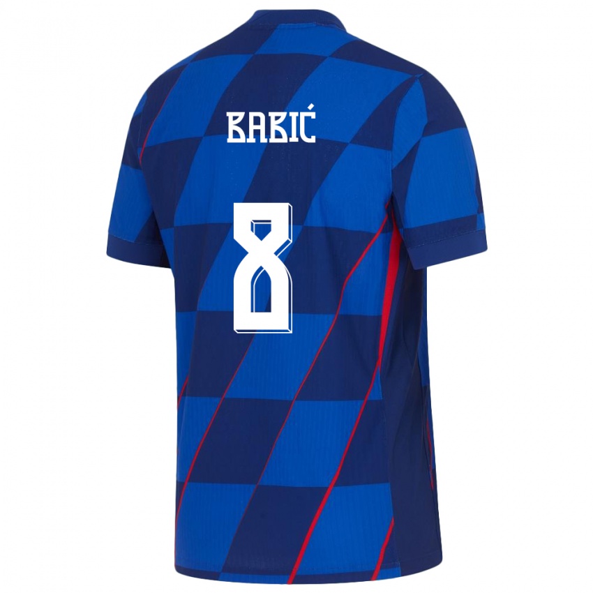 Homem Camisola Croácia Andro Babic #8 Azul Alternativa 24-26 Camisa