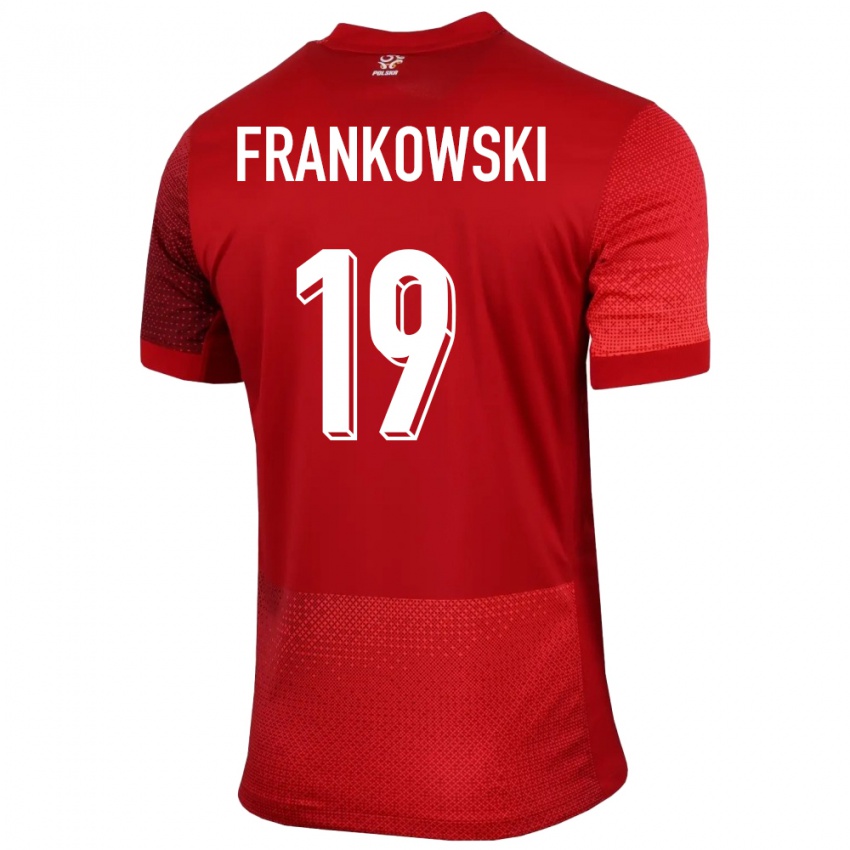 Homem Camisola Polónia Przemyslaw Frankowski #19 Vermelho Alternativa 24-26 Camisa