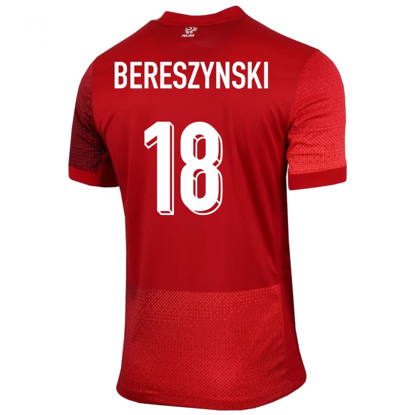 Homem Camisola Polónia Bartosz Bereszynski #18 Vermelho Alternativa 24-26 Camisa