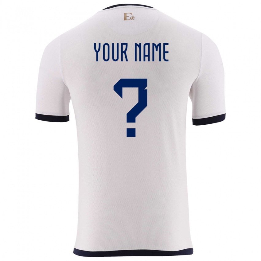 Homem Camisola Equador Seu Nome #0 Branco Alternativa 24-26 Camisa