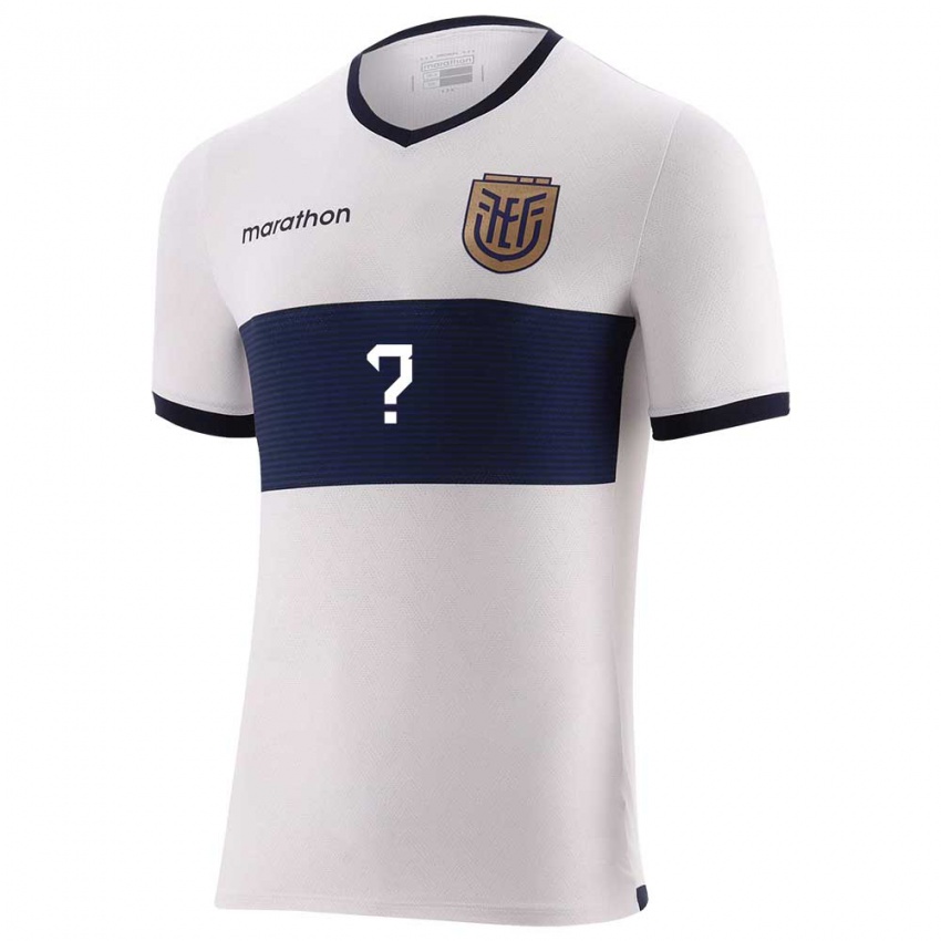 Homem Camisola Equador Seu Nome #0 Branco Alternativa 24-26 Camisa