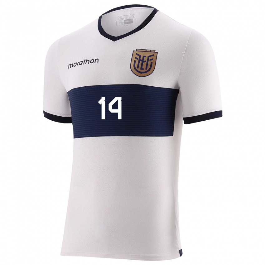 Homem Camisola Equador Orlando Herrera #14 Branco Alternativa 24-26 Camisa