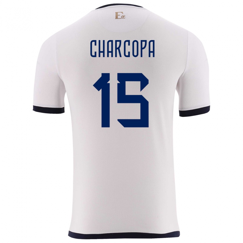 Homem Camisola Equador Nicole Charcopa #15 Branco Alternativa 24-26 Camisa